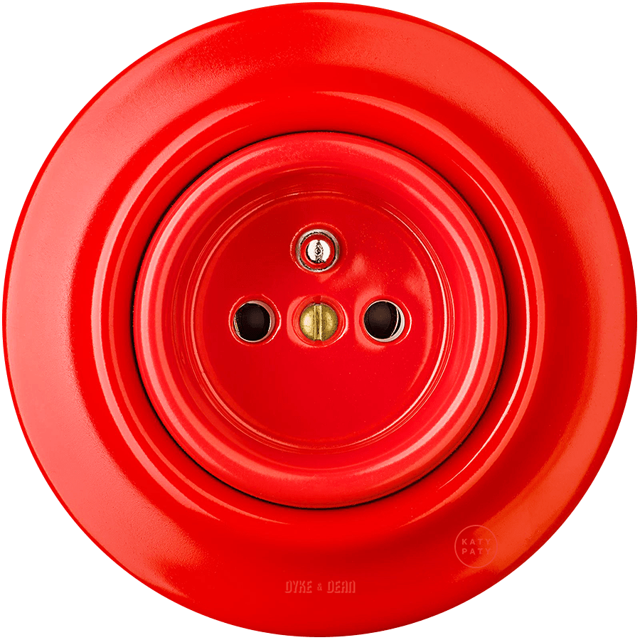 PORCELAIN WALL SOCKET RED - DYKE & DEAN