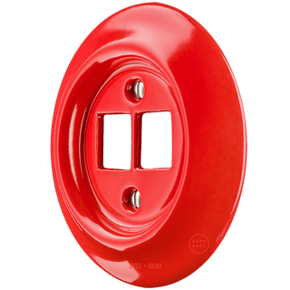 PORCELAIN WALL SOCKET RED PC/USB - DYKE & DEAN