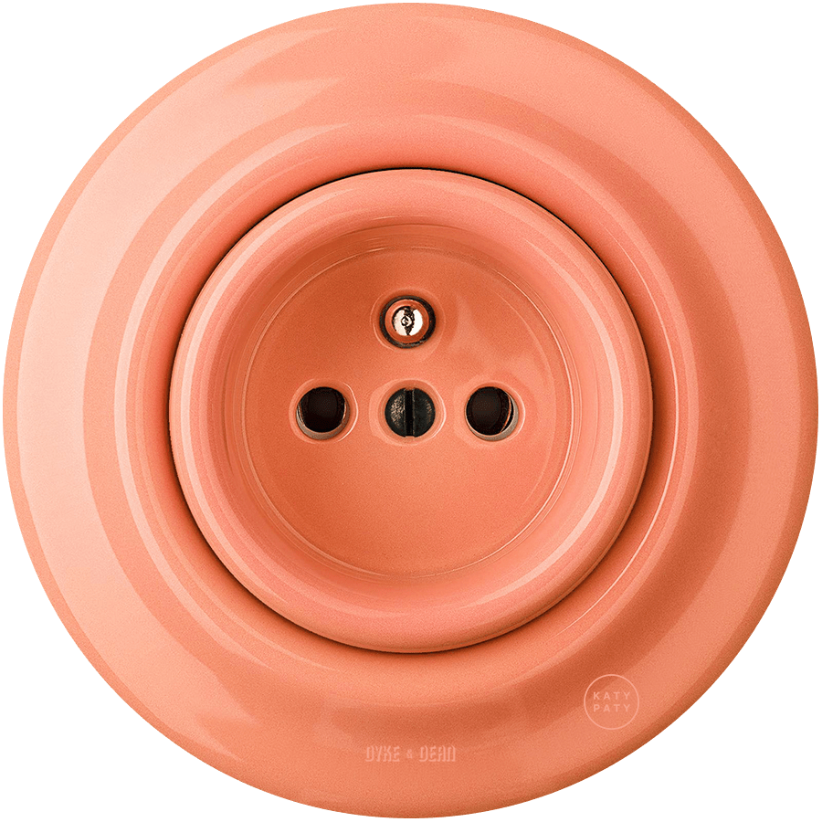 PORCELAIN WALL SOCKET SALMON - DYKE & DEAN