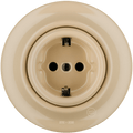 PORCELAIN WALL SOCKET SAND SCHUKO - DYKE & DEAN