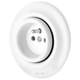 PORCELAIN WALL SOCKET WHITE - DYKE & DEAN