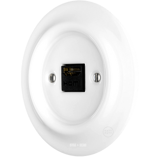 PORCELAIN WALL SOCKET WHITE HDMI - DYKE & DEAN