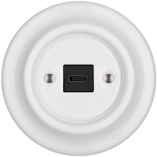 PORCELAIN WALL SOCKET WHITE USB-C - DYKE & DEAN