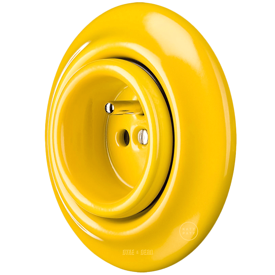 PORCELAIN WALL SOCKET YELLOW - DYKE & DEAN