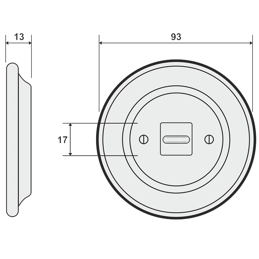 PORCELAIN WALL SOCKET YELLOW USB-C - DYKE & DEAN