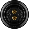 PORCELAIN WALL SPEAKER SOCKET MATT BLACK - DYKE & DEAN