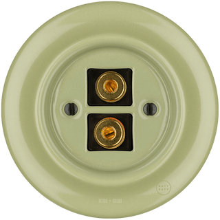 PORCELAIN WALL SPEAKER SOCKET MOSS GREEN - DYKE & DEAN