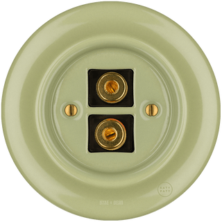 PORCELAIN WALL SPEAKER SOCKET MOSS GREEN - DYKE & DEAN