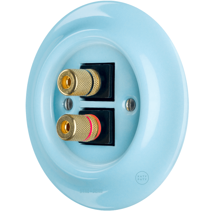 PORCELAIN WALL SPEAKER SOCKET PASTEL BLUE - DYKE & DEAN