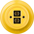 PORCELAIN WALL SPEAKER SOCKET YELLOW - DYKE & DEAN