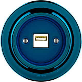 PORCELAIN WALL USB CHARGER DARK BLUE - DYKE & DEAN