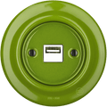 PORCELAIN WALL USB CHARGER GREEN - DYKE & DEAN