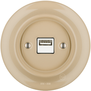PORCELAIN WALL USB CHARGER SAND - DYKE & DEAN