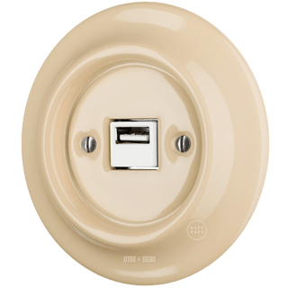 PORCELAIN WALL USB CHARGER SAND - DYKE & DEAN