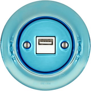 PORCELAIN WALL USB CHARGER SKY BLUE - DYKE & DEAN