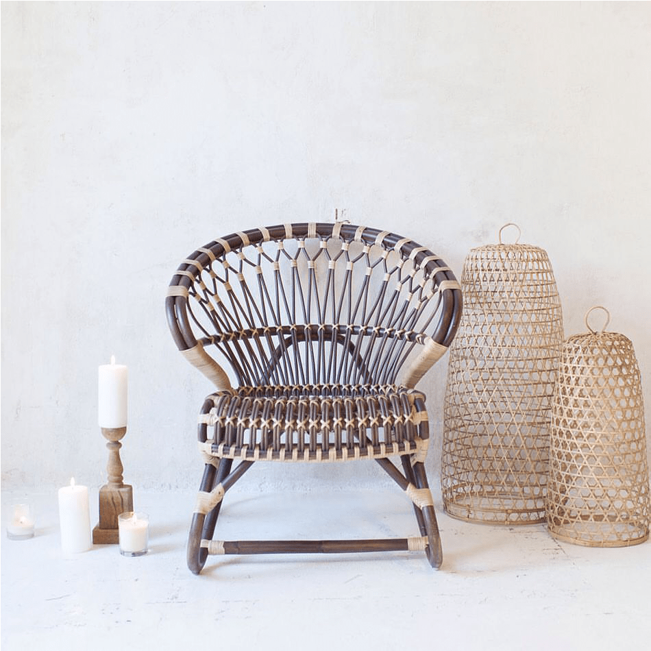 RATTAN LAMP APOLO SMALL - DYKE & DEAN