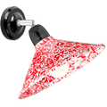 RED ENAMEL ELBOW BLACK CERAMIC LAMP - DYKE & DEAN