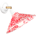 RED ENAMEL ELBOW WHITE CERAMIC LAMP - DYKE & DEAN