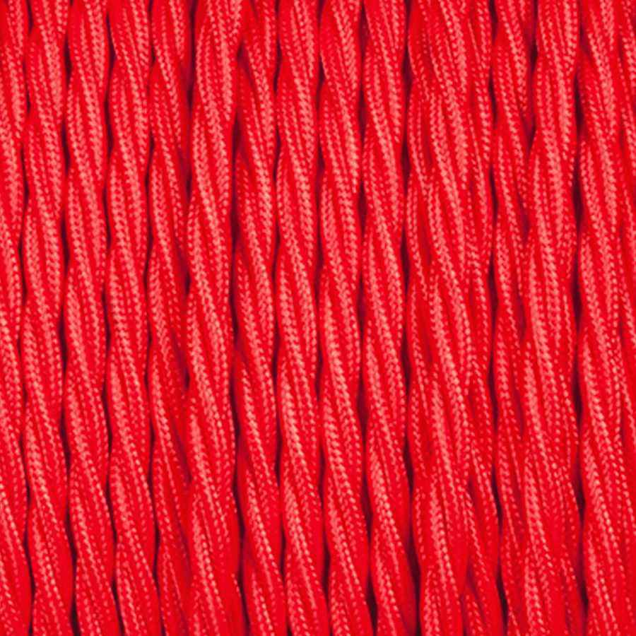 RED TWISTED FABRIC CABLE - DYKE & DEAN