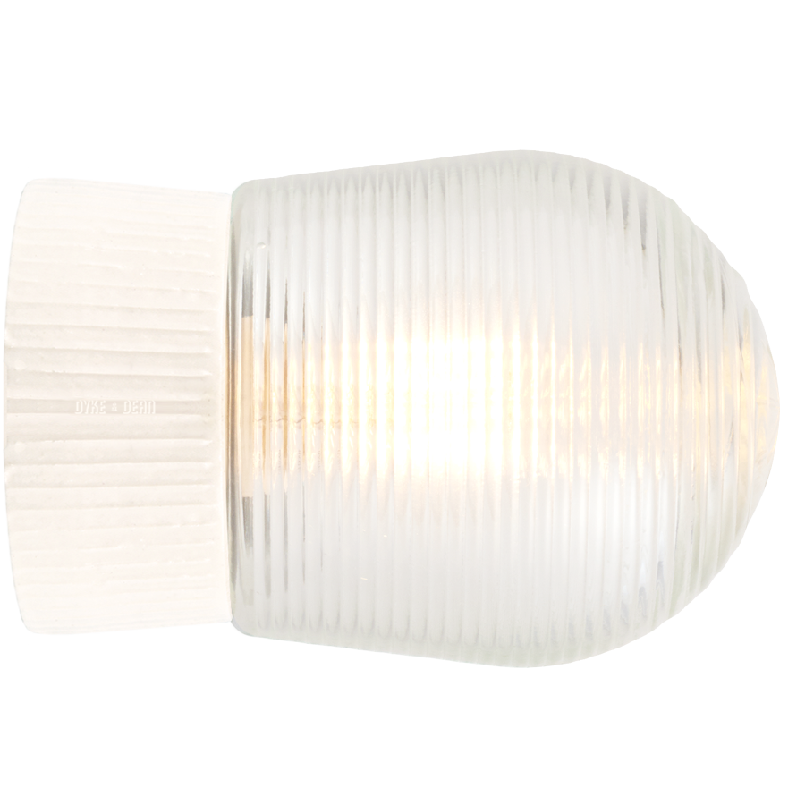 RIBBED CERAMIC REARWIRED LAMPS - WALL LIGHTS - DYKE & DEAN  - Homewares | Lighting | Modern Home Furnishings