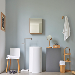 SLIMLINE CABINET NATURAL OAK - BATHROOM - DYKE & DEAN  - Homewares | Lighting | Modern Home Furnishings