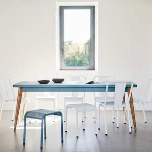 TOLIX 55 TABLE 130x70cm WOOD LEGS - TABLES - DYKE & DEAN  - Homewares | Lighting | Modern Home Furnishings