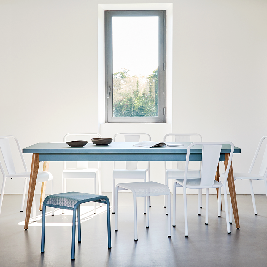 TOLIX 55 TABLE 190x80cm WOOD LEGS - TABLES - DYKE & DEAN  - Homewares | Lighting | Modern Home Furnishings