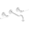 WALL MOUNTED SPOUT DROP PORCELAIN LEVER TAPS - DYKE & DEAN