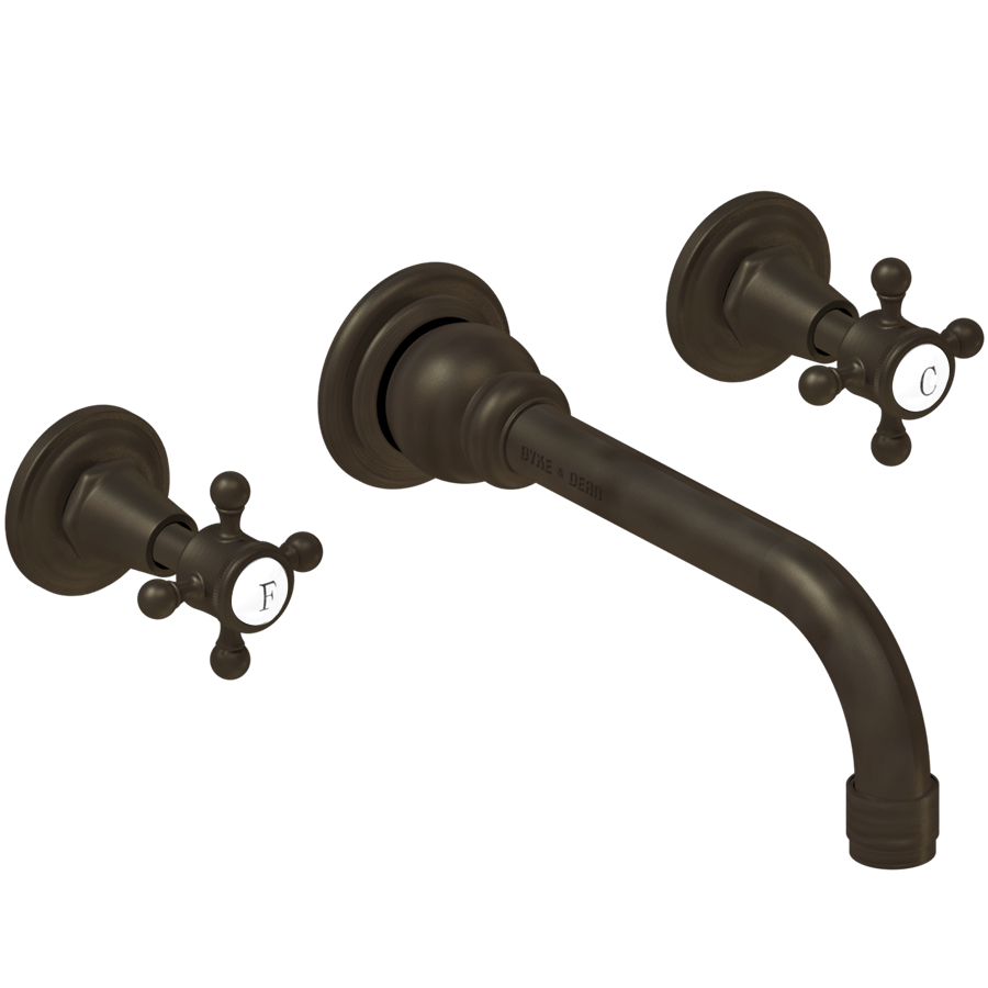 WALL MOUNTED SPOUT VICTORIAN TAPS - DYKE & DEAN