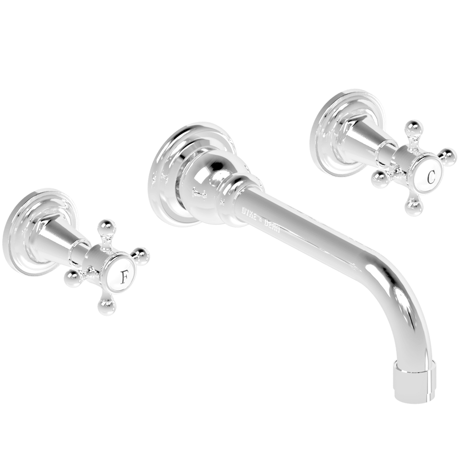 WALL MOUNTED SPOUT VICTORIAN TAPS - DYKE & DEAN