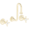 WALL MOUNTED SWAN SPOUT CROSS HANDLE TAPS - DYKE & DEAN
