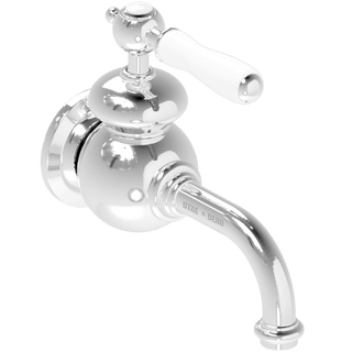 WALL MOUNTED WHITE PORCELAIN LEVER MIXER TAPS - DYKE & DEAN