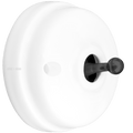 WHITE CERAMIC 2 WAY TOGGLE WALL SWITCH BLACK - DYKE & DEAN
