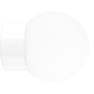 WHITE CERAMIC REARWIRED WALL LAMPS - DYKE & DEAN