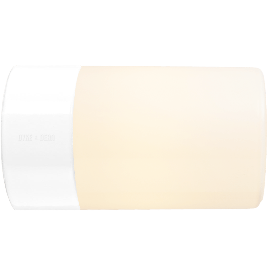 WHITE CERAMIC REARWIRED WALL LAMPS - DYKE & DEAN