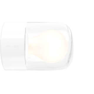 WHITE CERAMIC REARWIRED WALL LAMPS - DYKE & DEAN