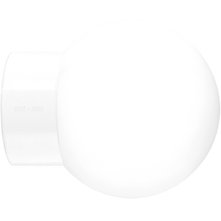 WHITE CERAMIC REARWIRED WALL LAMPS - DYKE & DEAN