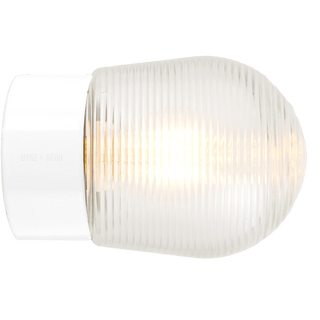 WHITE CERAMIC REARWIRED WALL LAMPS - DYKE & DEAN