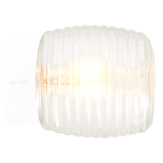 WHITE CERAMIC REARWIRED WATERPROOF LAMPS - DYKE & DEAN