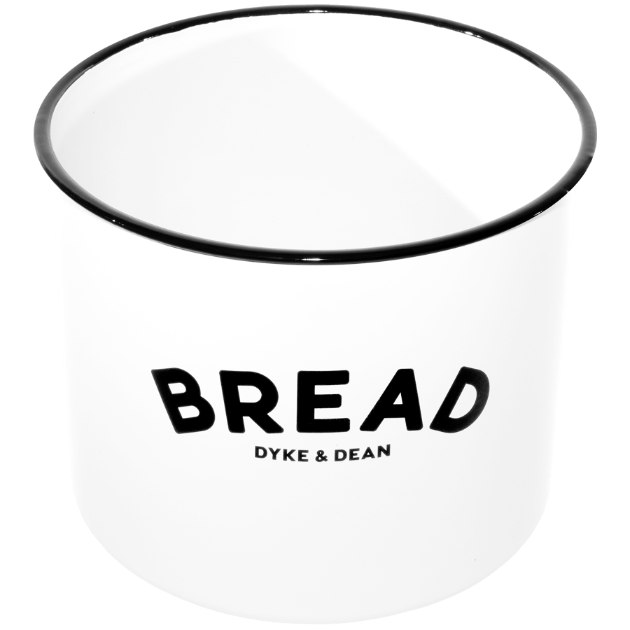 WHITE ENAMEL BREAD BIN - DYKE & DEAN