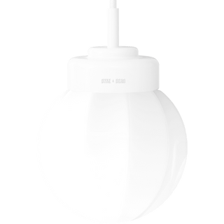 WHITE PORCELAIN CERAMIC PENDANT - DYKE & DEAN