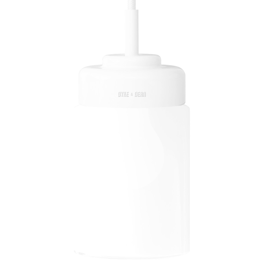 WHITE PORCELAIN CERAMIC PENDANT - DYKE & DEAN