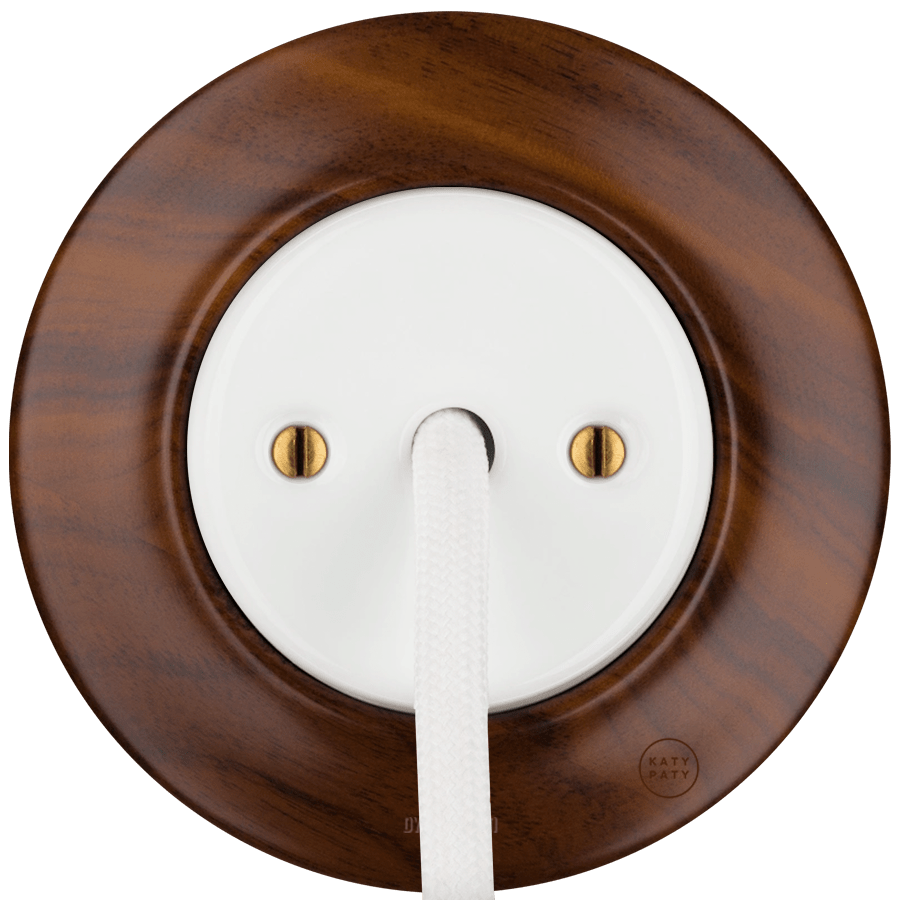 WOODEN PORCELAIN WALL SOCKET NUCLEUS CABLE GLAND - DYKE & DEAN