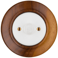 Nuc Mag motion sensor by Katy Paty in white porcelain with American walnut surround