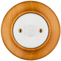 Padelus wooden motion sensor by Katy Paty in white ceramic and cherry