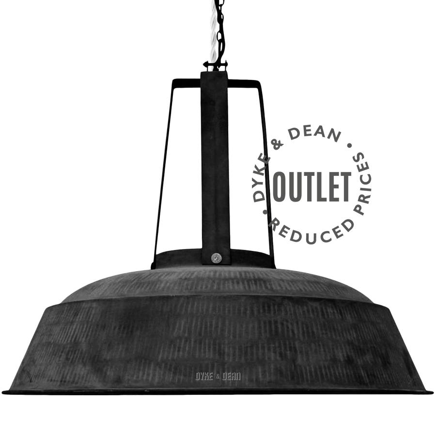 XL FIN NECK ENAMEL SHADE PENDANT OUTLET - DYKE & DEAN