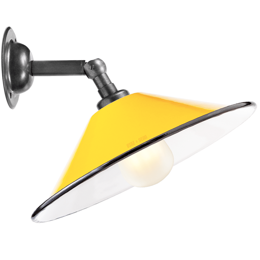 YELLOW SMALL CONE SHADE WALL LAMP - DYKE & DEAN