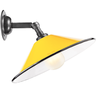 YELLOW SMALL CONE SHADE WALL LAMP - DYKE & DEAN